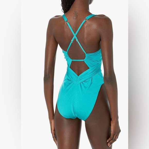 Trina Turk Monaco High Leg Plunge One Piece - Picture 9 of 10